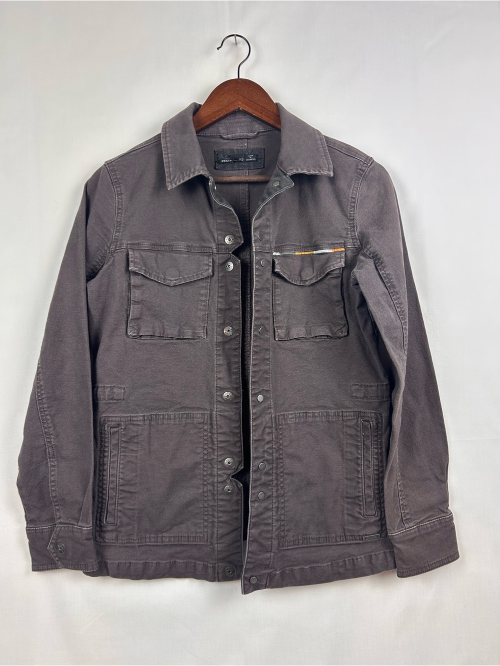 prAna Pennington Organic Cotton Canvas Utility Jacket Women’s XS Granite